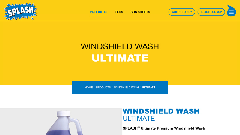 SPLASH Ultimate Windshield Washer Fluid