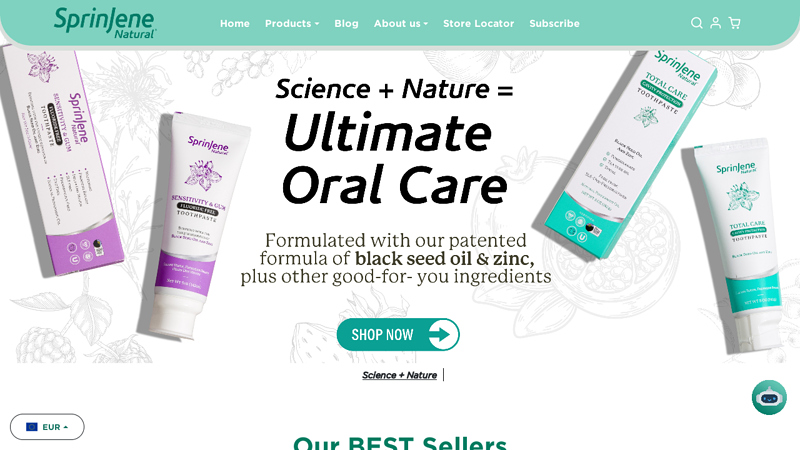 SprinJene Natural Toothpaste for Children and Adults