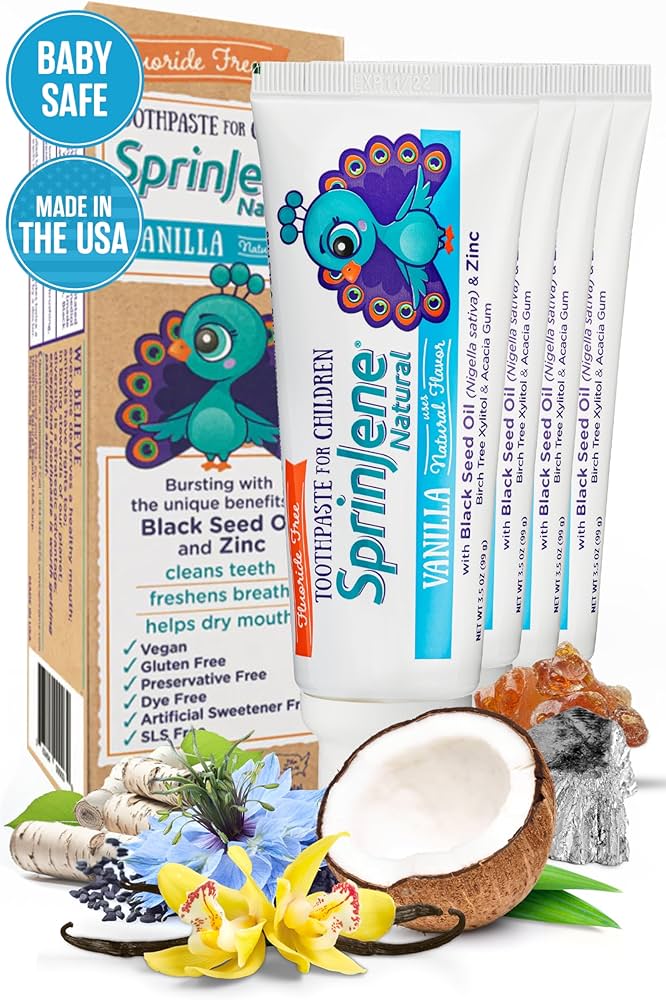 SprinJene Natural Toothpaste for Children and Adults