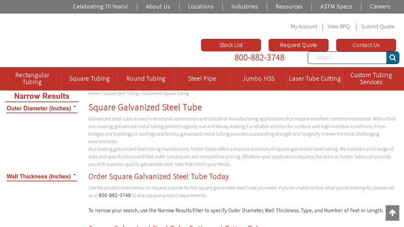Square Galvanized Steel Tubing Manufacturer