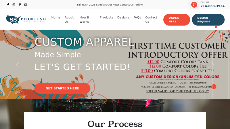 SS Printing custom t-shirts