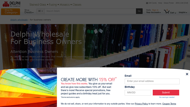 Stained Glass Supplies, Fusing Supplies At Delphi Glass