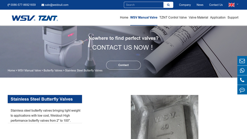 Stainless Steel Butterfly Valves Manufacturer/Company