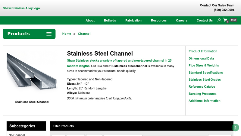 Stainless Steel Channel