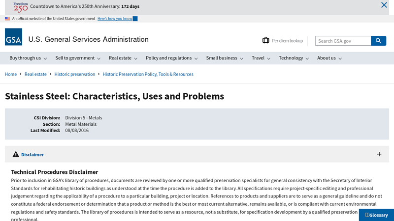Stainless Steel: Characteristics, Uses and Problems