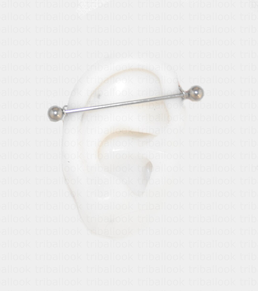 Stainless Steel Fake Industrial Bar Ear Piercing Fake Ear Bar ...