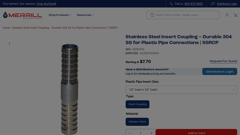 Stainless Steel Insert Coupling