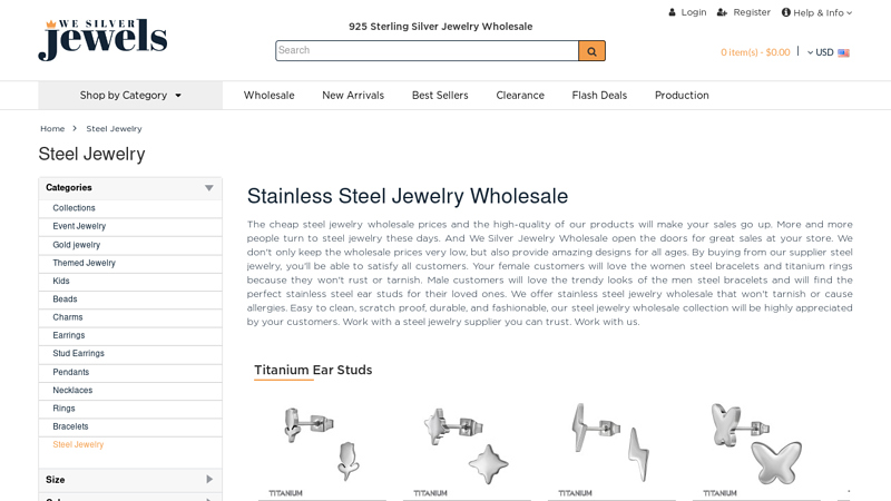 Stainless Steel Jewelry Wholesale