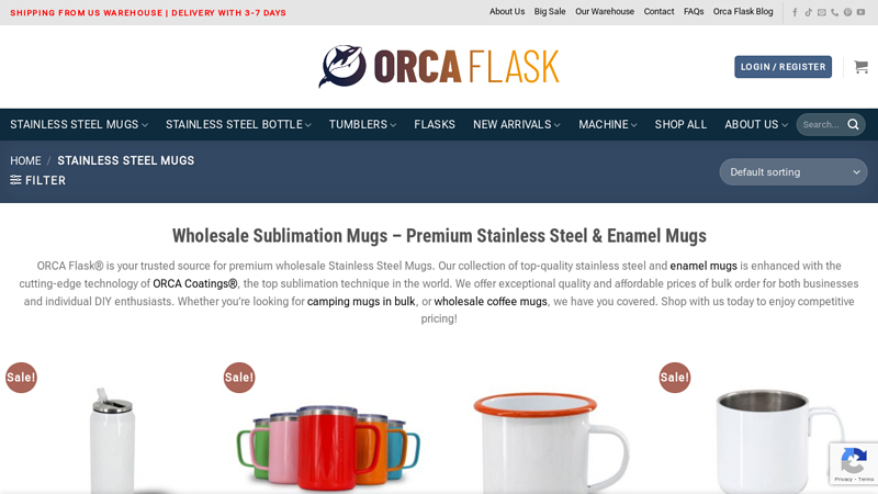 Stainless Steel Mugs - OrcaFlask