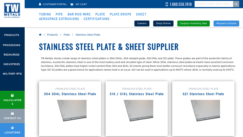 Stainless Steel Plate - SS Sheet Supplier