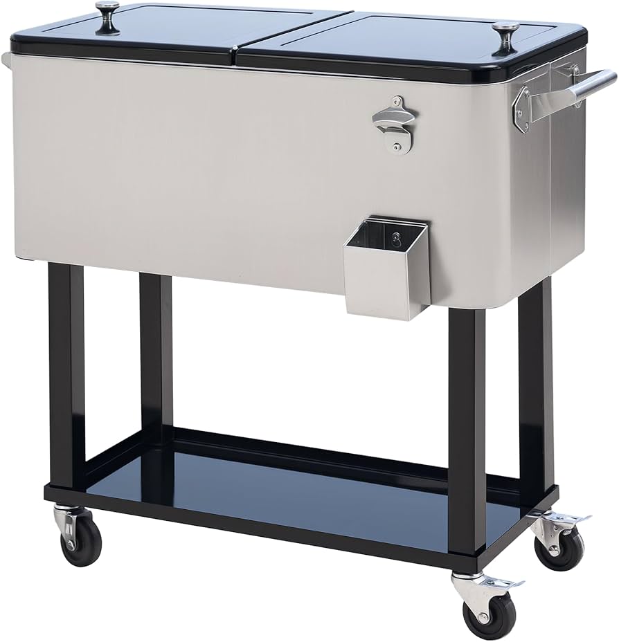 Stainless Steel Rolling Ice Storage