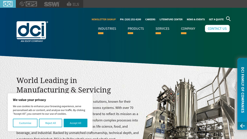 Stainless Steel Storage & Processing Vessels Nationwide