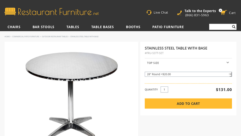 Stainless Steel Table Set