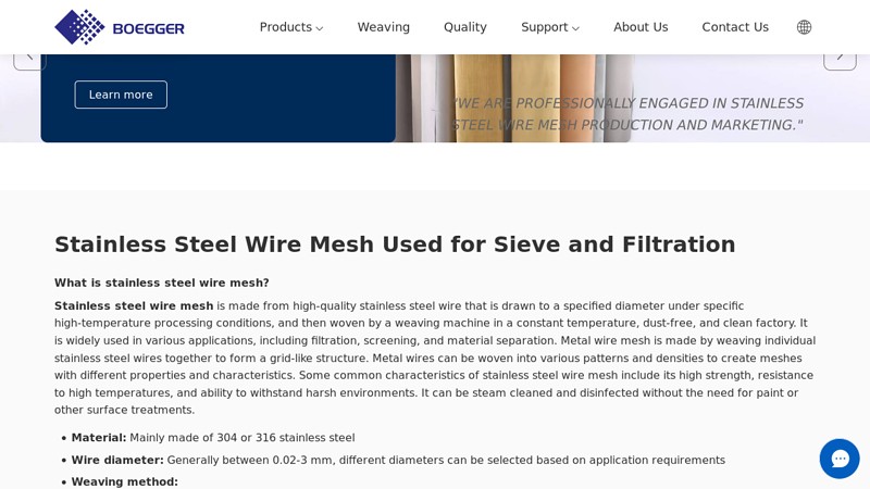 Stainless Steel Wire Mesh Cloth for Filtration and Sieve