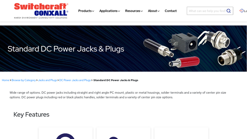 Standard DC Power Jacks & Plugs
