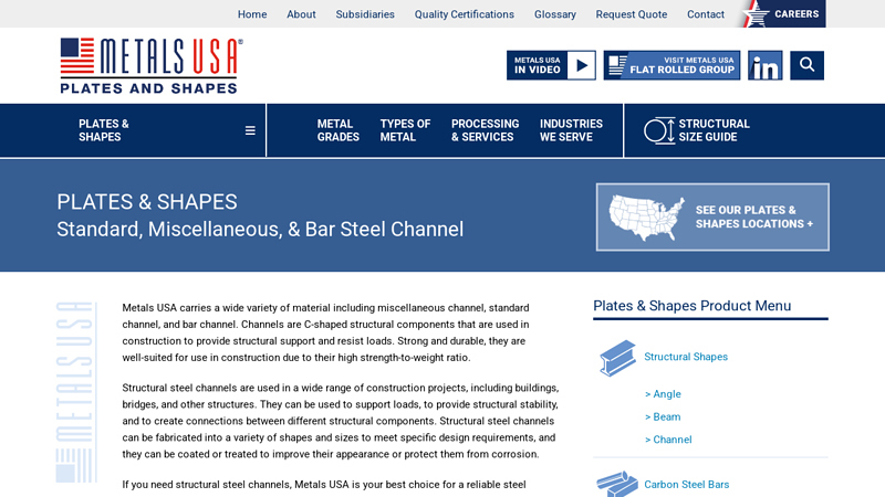 Standard, Miscellaneous, & Bar Steel Channel