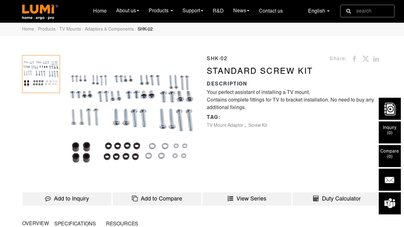 Standard Screw Kit Supplier and Manufacturer
