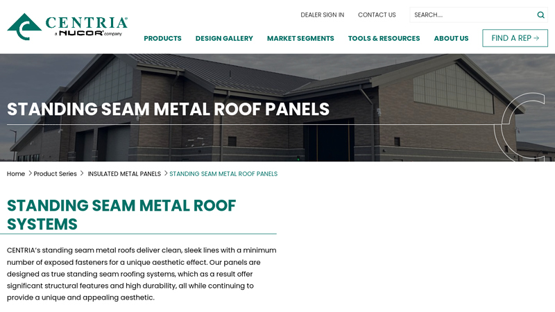 standing seam metal roof panels