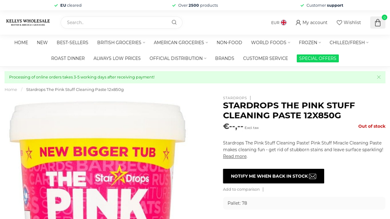 Stardrops The Pink Stuff Cleaning Paste 12x850g
