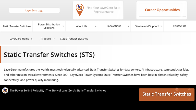 Static Transfer Switches (STS) for Data Centers