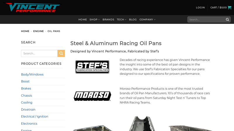 Steel & Aluminum Racing Oil Pans