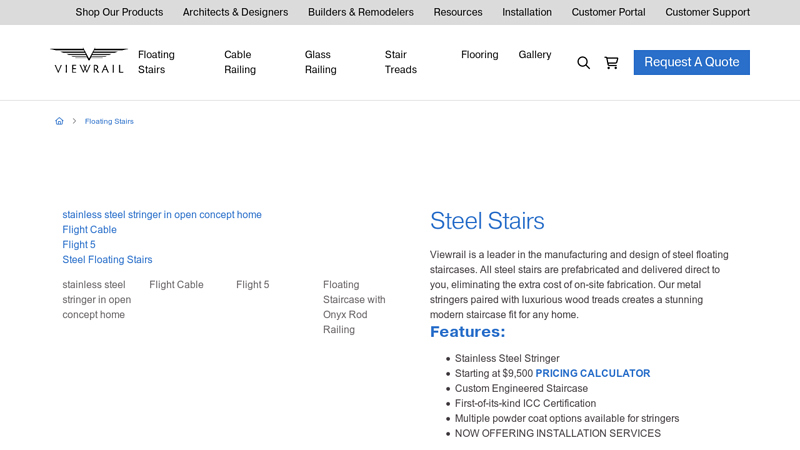 Steel Floating Stairs