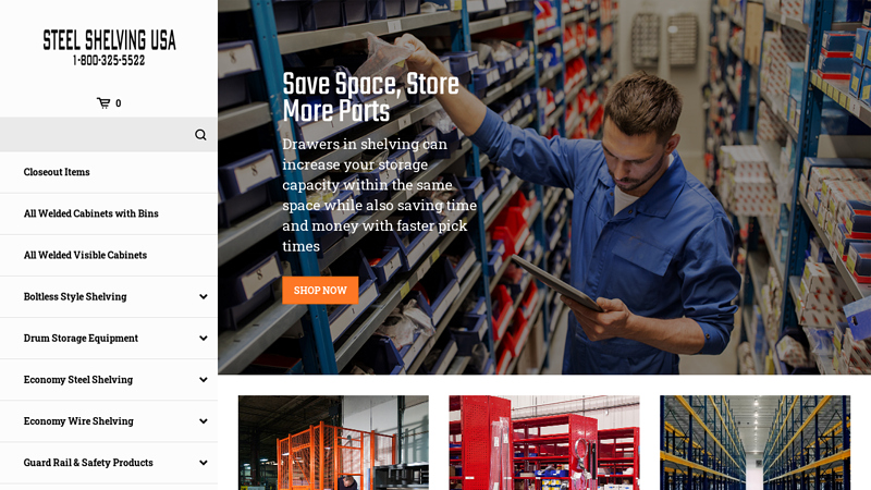 Steel Shelving, Industrial Shelving, Heavy Duty Storage Cabinets ...