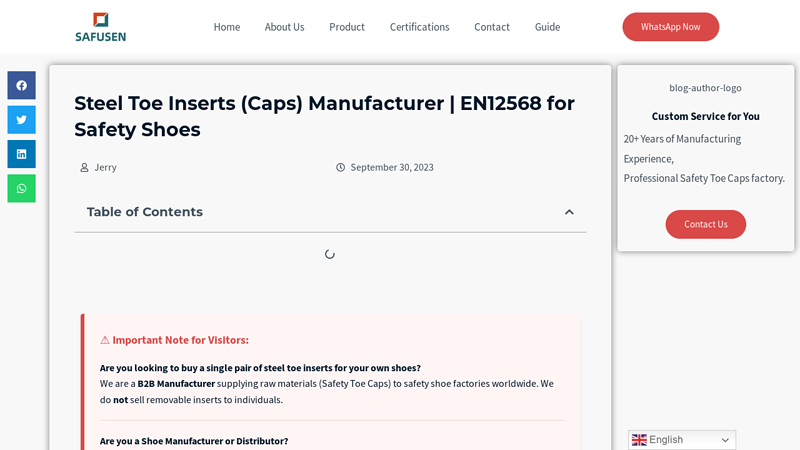 Steel Toe Inserts: What It Is and How It Works