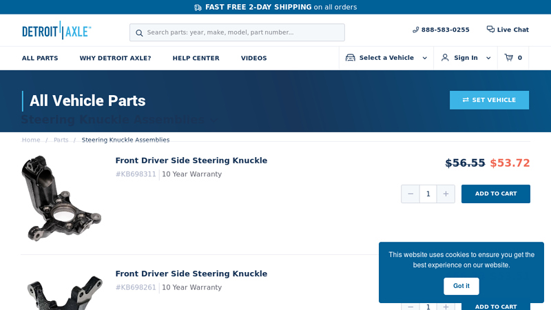 Steering Knuckle Assemblies Archives
