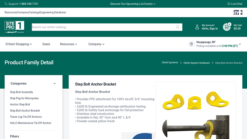 Step Bolt Anchor Bracket