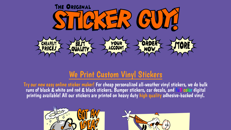 Sticker Guy! High quality custom stickers, low prices!