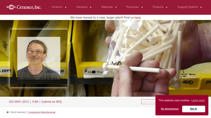 Stock Ceramic Fasteners