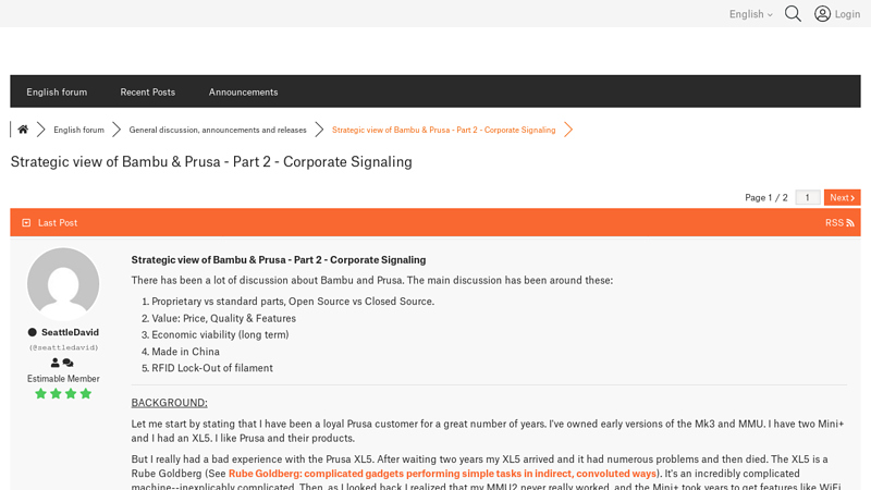 Strategic view of Bambu & Prusa