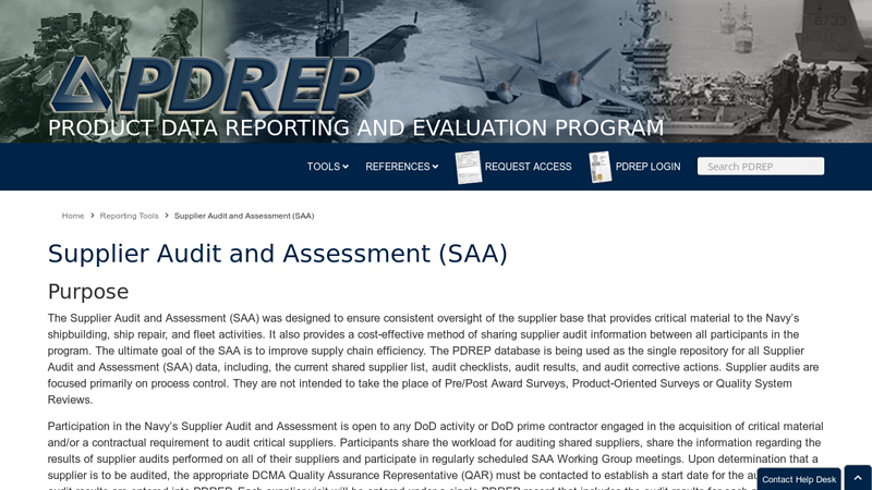 Supplier Audit and Assessment (SAA)