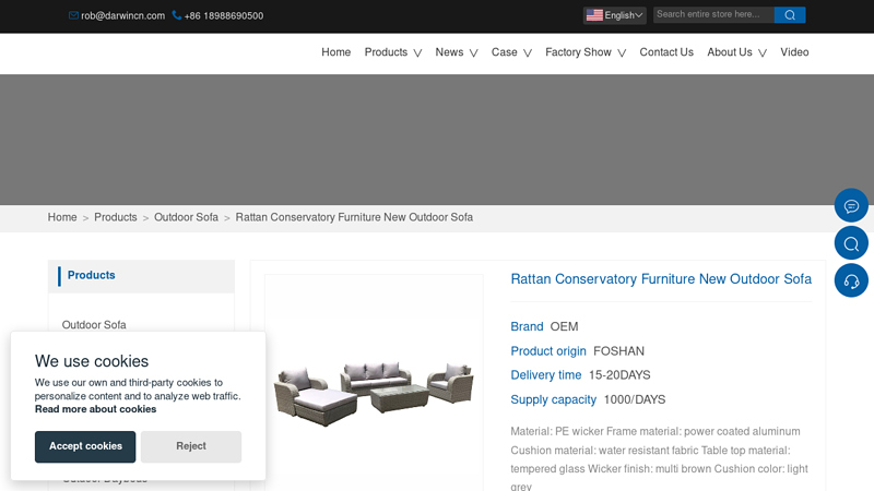 Supply Rattan Conservatory Furniture New Outdoor Sofa Wholesale ...