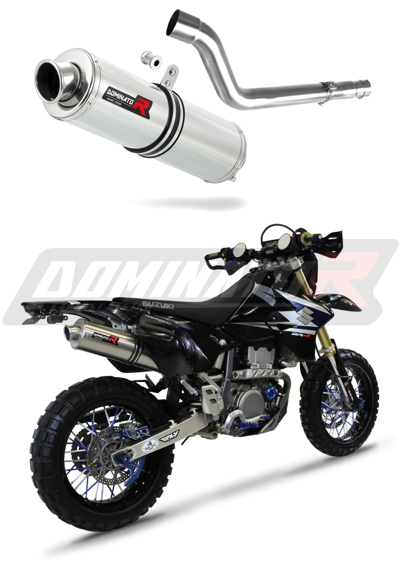 Suzuki DRZ 400 SM S Exhaust Silencer Muffler ST + dB killer medium
