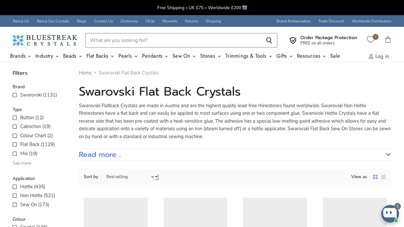 Swarovski Flat Back Rhinestones Crystals