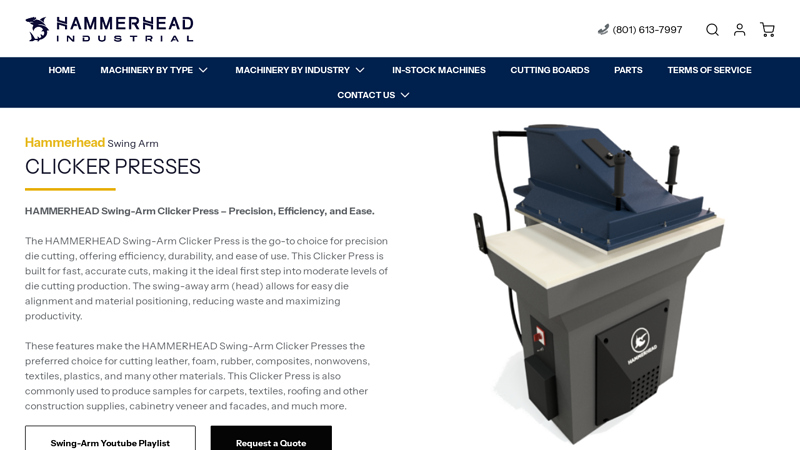 Swing Arm Clicker Presses