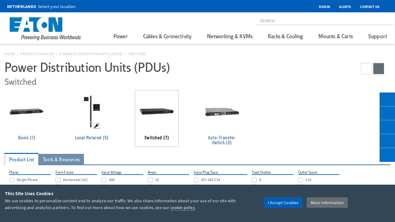 Switched PDUs for Data Centers