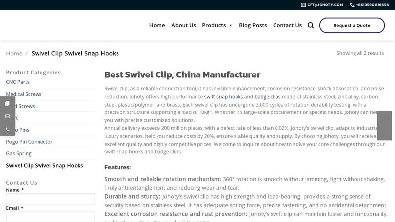 Swivel Clip Factory Highly Durable Safety Versatility Custom