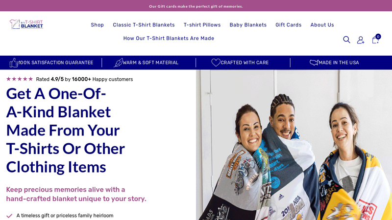 T-Shirt Blankets custom t-shirts