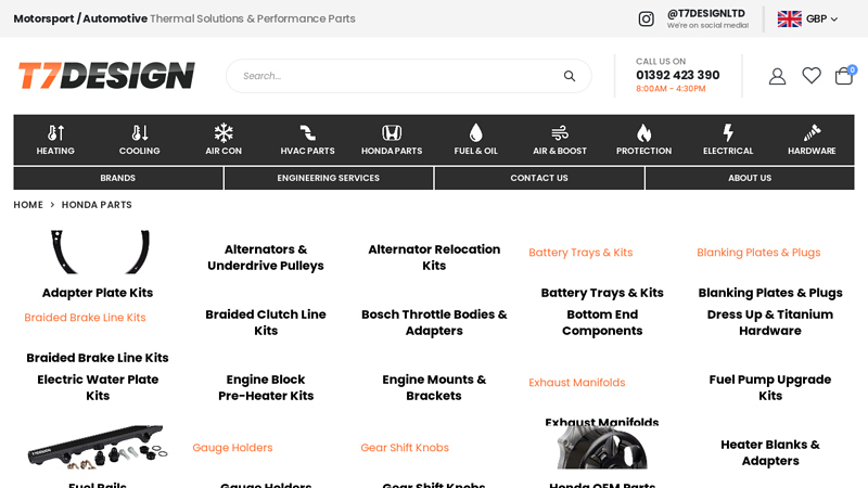 T7Design Develop and Manufacture Honda K20 & K24 Performance ...