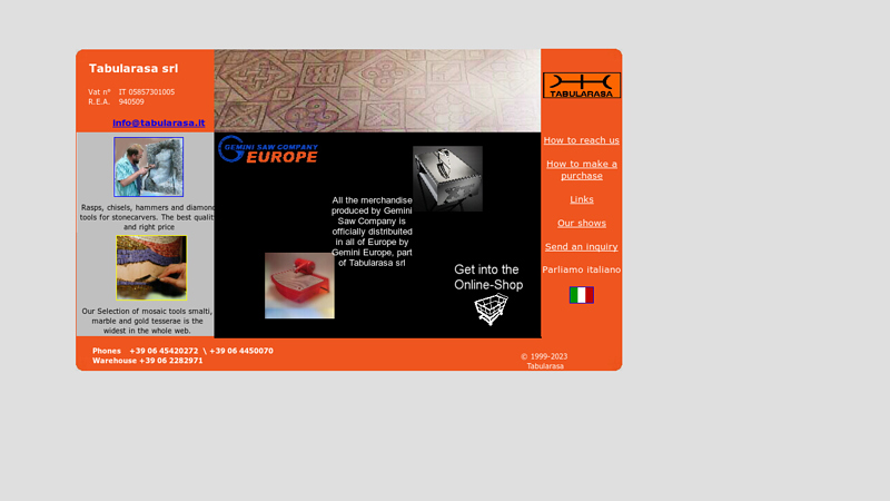 Tabularasa mosaic tools and stonecarving supply