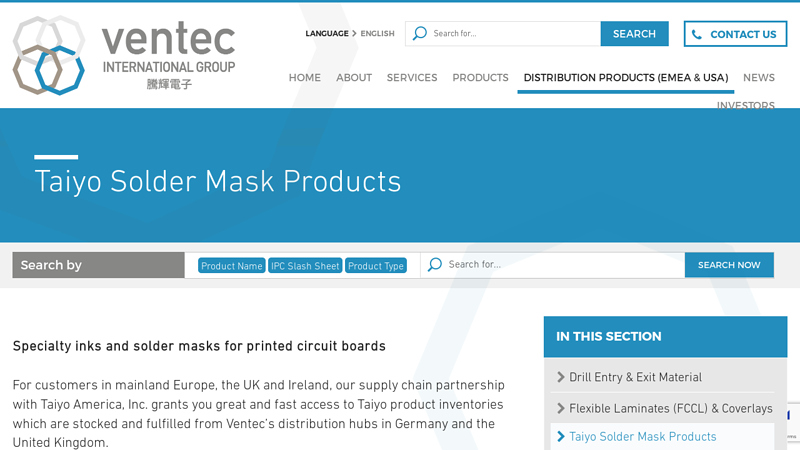 Taiyo Solder Mask Products
