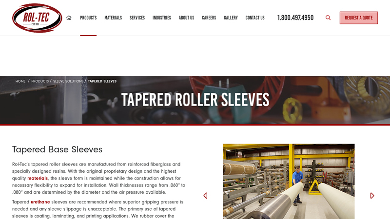 Tapered Roller & Urethane Sleeves