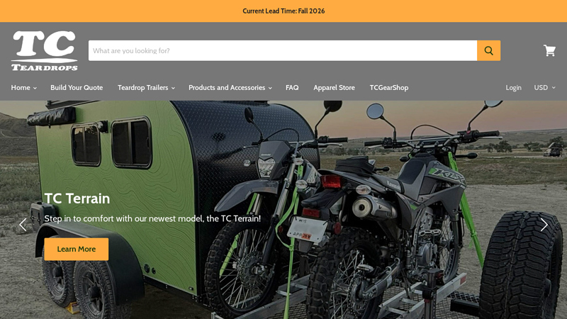 TCTeardrops LLC Custom Built Camping Trailers