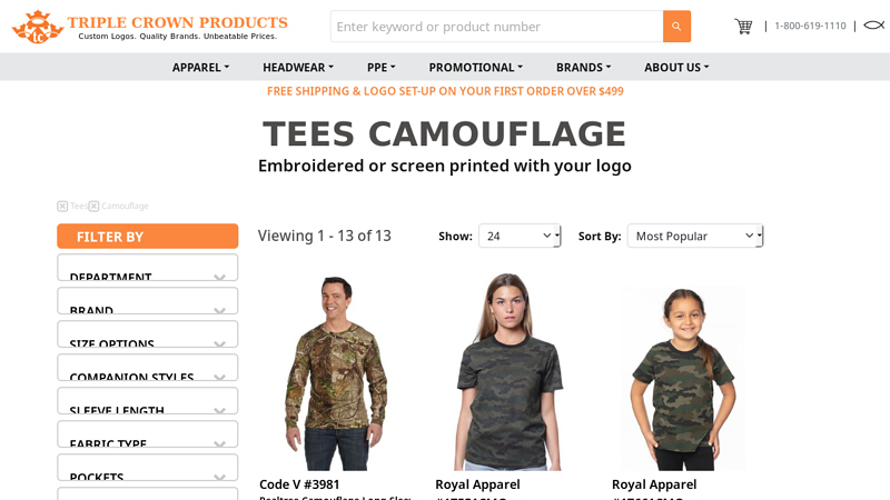 Tees Camouflage custom t-shirts