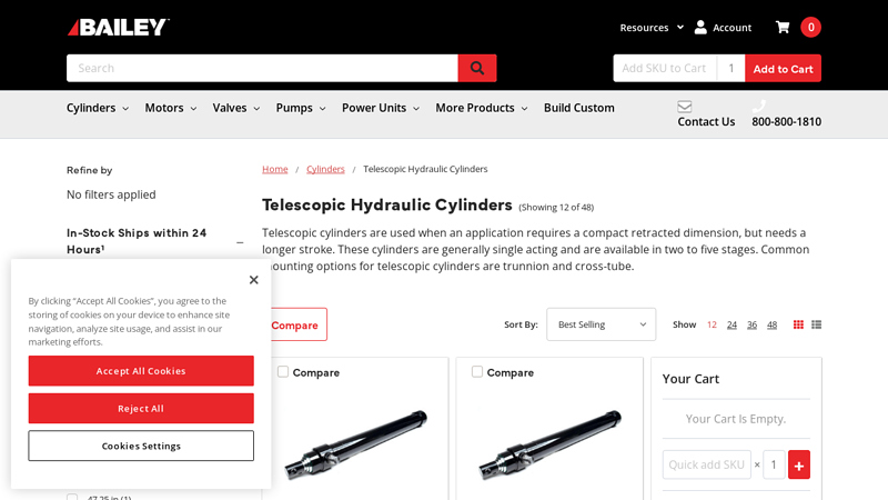 Telescopic Hydraulic Cylinders