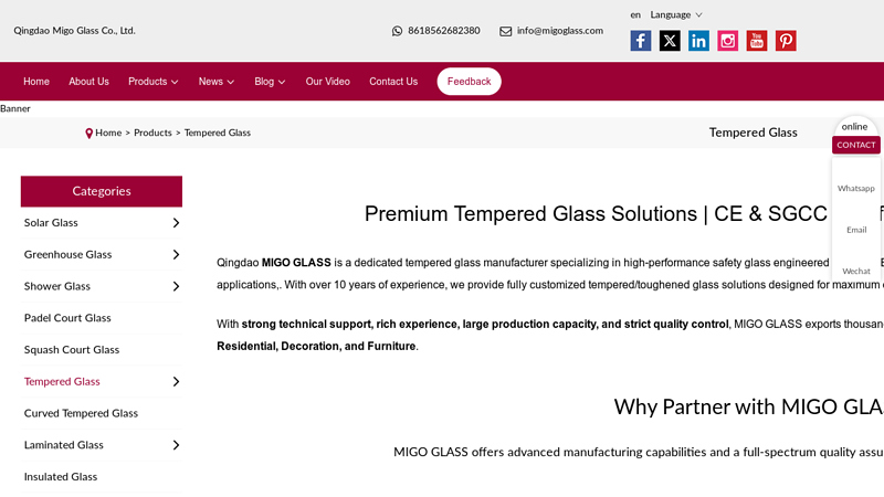 Tempered Glass Manufacturers and Suppliers China