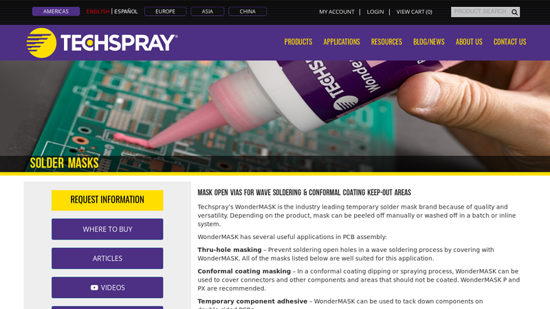 Temporary Solder Masks Techspray